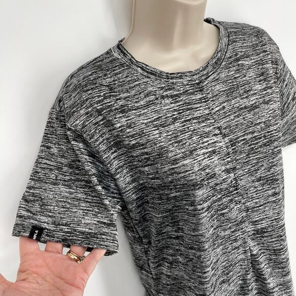 Homme + Femme NEW Womens Triple Layer CrossT-Shirt Sz S Heather Gray - Picture 2 of 11